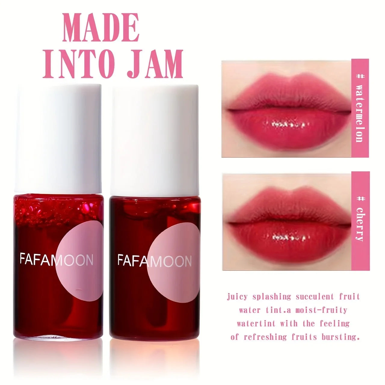 Fruity Lip Tint Water Gloss Tint, Moisturizing Non-transfer Liquid Lipstick, Long-Lasting Water Tint, Hydrating Lip Makeup