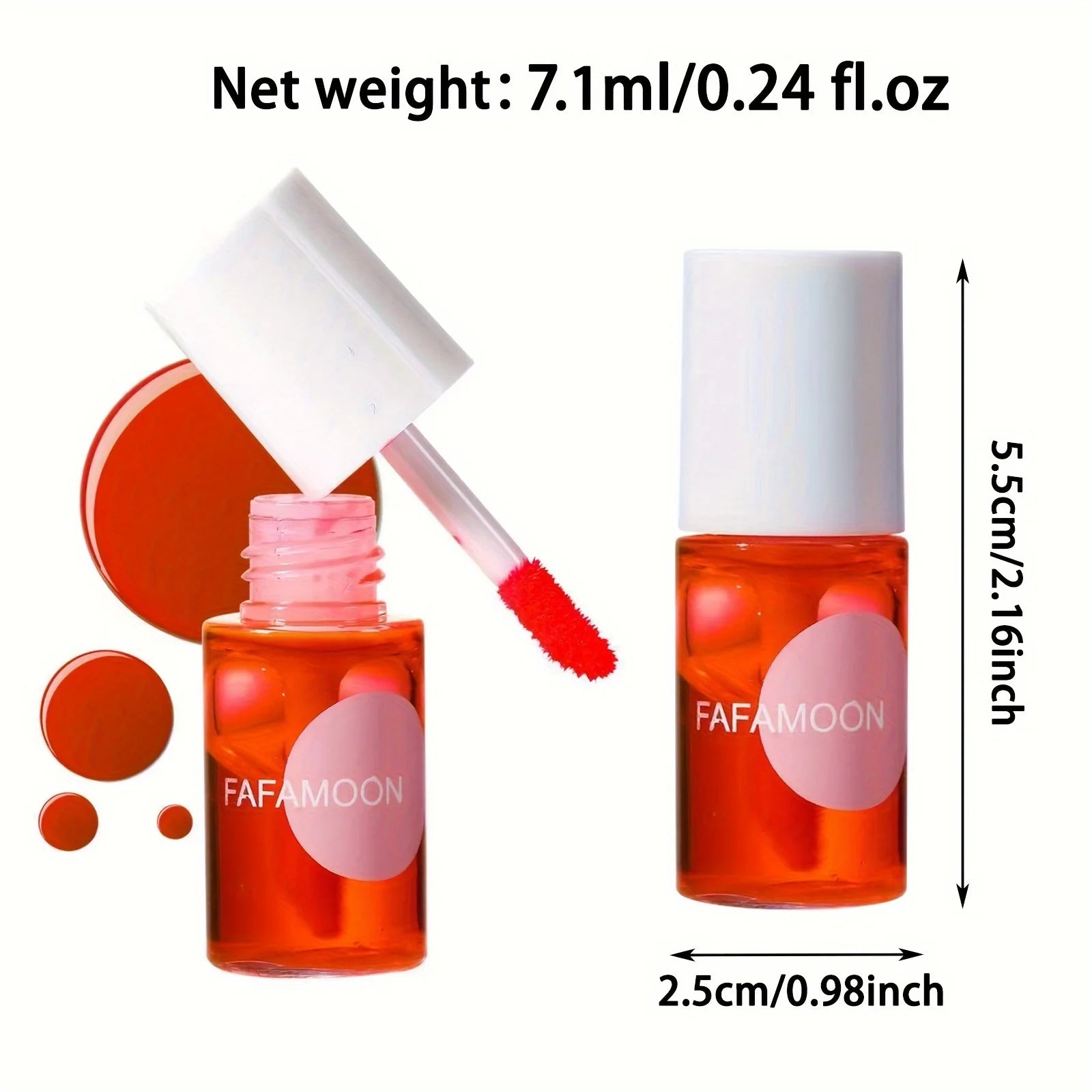 Fruity Lip Tint Water Gloss Tint, Moisturizing Non-transfer Liquid Lipstick, Long-Lasting Water Tint, Hydrating Lip Makeup
