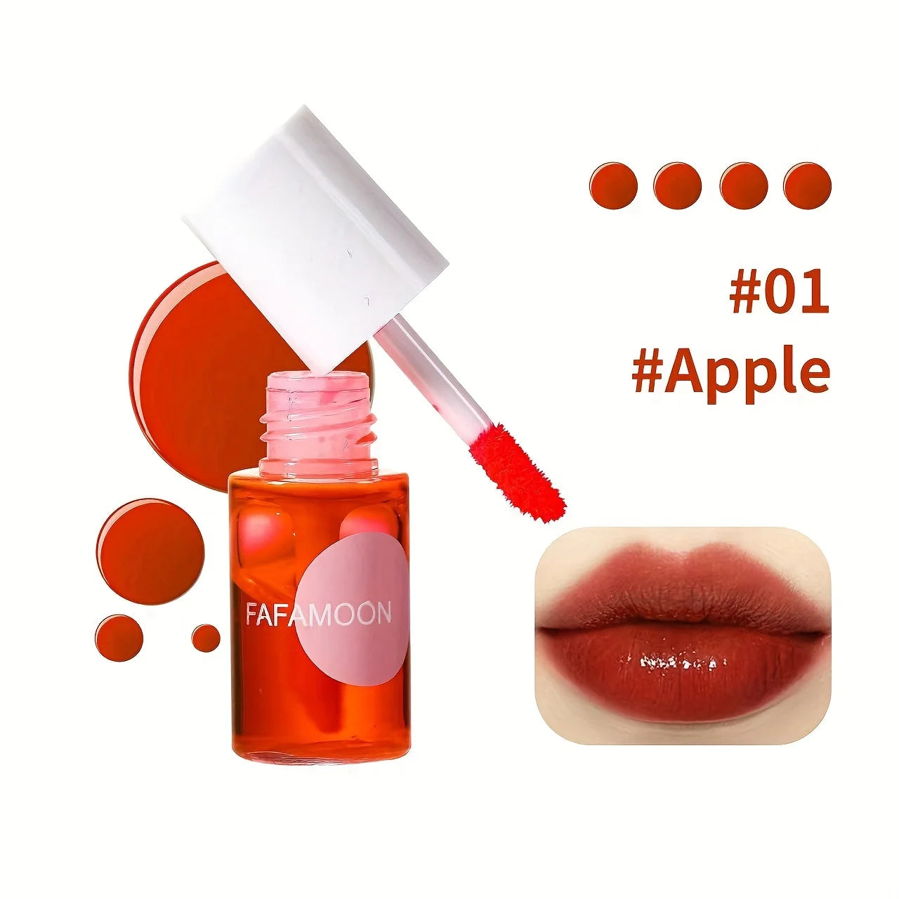 Fruity Lip Tint Water Gloss Tint, Moisturizing Non-transfer Liquid Lipstick, Long-Lasting Water Tint, Hydrating Lip Makeup