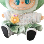 Mini Doll Outfit Cute Plush Sweater with Camera&Shoes Soft Knitted Sweater Suit Kawaii Bear Dress Set for Toy Collector(NO Doll
