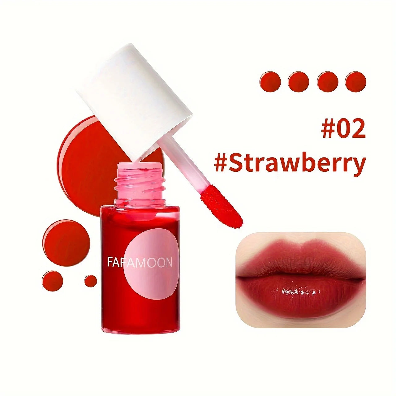 Fruity Lip Tint Water Gloss Tint, Moisturizing Non-transfer Liquid Lipstick, Long-Lasting Water Tint, Hydrating Lip Makeup