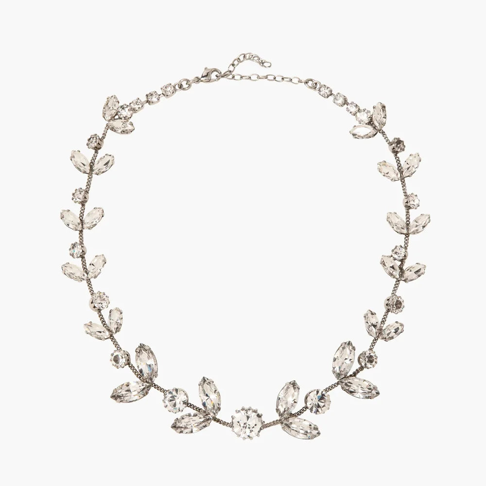 Stonefans Exquisite Leaves Branch Necklace Rhinestone Crystal Choker 2024 Fashion Neck Collar Statement Accessories Gifts
