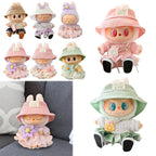 Mini Doll Outfit Cute Plush Sweater with Camera&Shoes Soft Knitted Sweater Suit Kawaii Bear Dress Set for Toy Collector(NO Doll