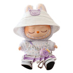 Mini Doll Outfit Cute Plush Sweater with Camera&Shoes Soft Knitted Sweater Suit Kawaii Bear Dress Set for Toy Collector(NO Doll