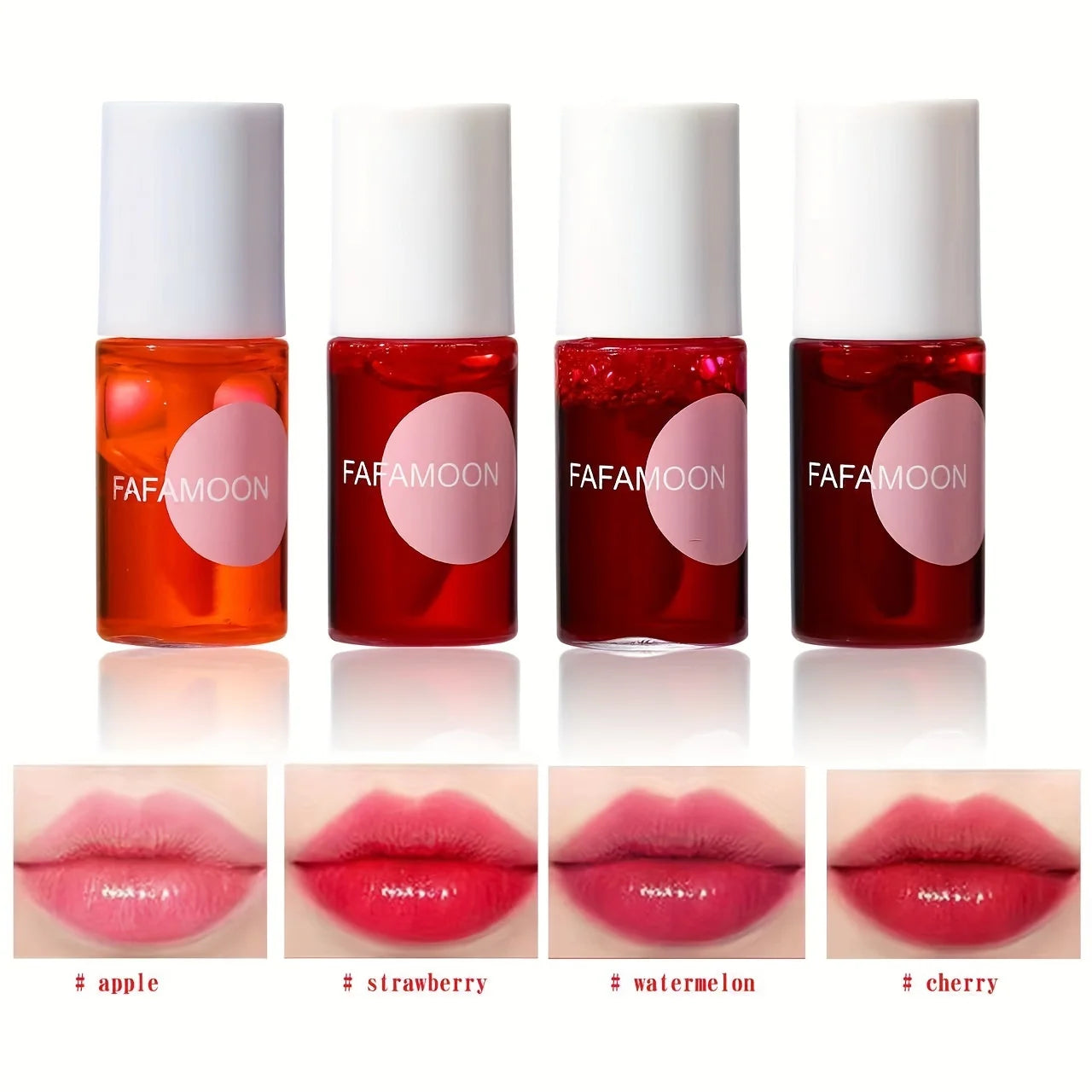 Fruity Lip Tint Water Gloss Tint, Moisturizing Non-transfer Liquid Lipstick, Long-Lasting Water Tint, Hydrating Lip Makeup