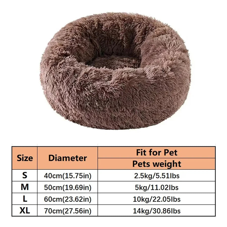 Plush Donut Bed for Cats & Dogs
