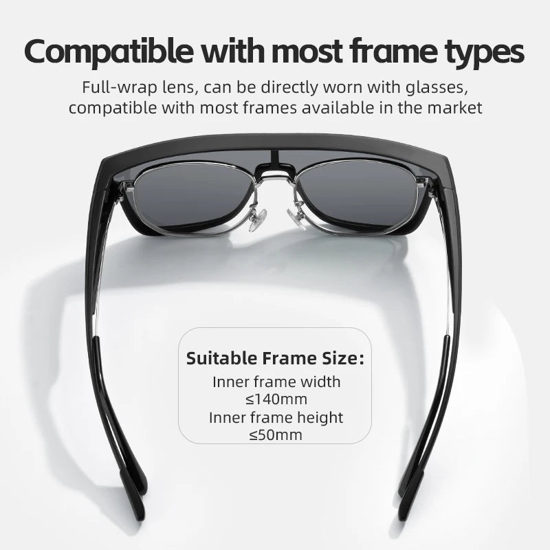 ROCKBROS Polarized Cycling Glasses Lightweight UV400 Sun Protection Myopia Dual Wear Sunglasses Men Women MTB Road Bike Glasses