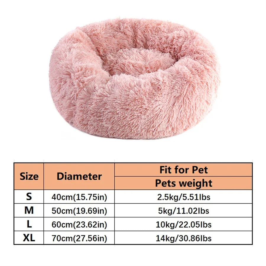 Plush Donut Bed for Cats & Dogs
