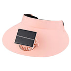 Sun Visor Hat with Fan Three Temp Settings Summer Sun Hats Breathable Cooling Fan Hat for Sun Protection and Outdoor