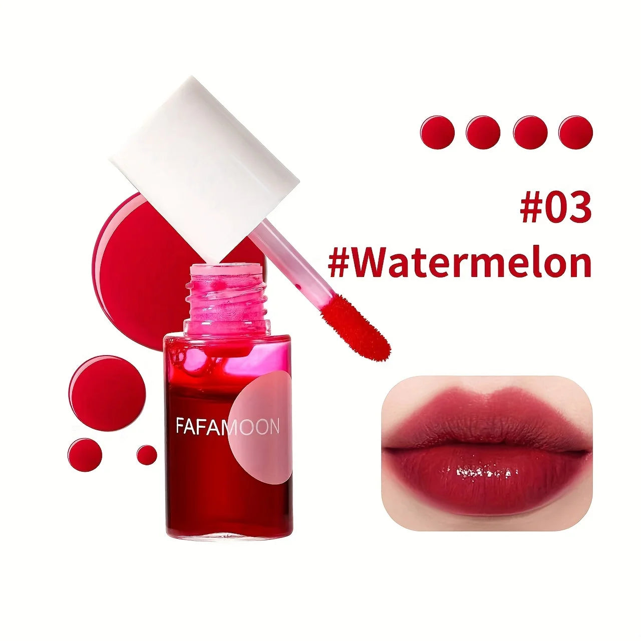 Fruity Lip Tint Water Gloss Tint, Moisturizing Non-transfer Liquid Lipstick, Long-Lasting Water Tint, Hydrating Lip Makeup