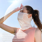 Ice Silk Full Face Sun Protection Mask Breathable Running Sports Mask Soft Anti Ultraviolet Face Scarf for Outdoor Golf Supplies