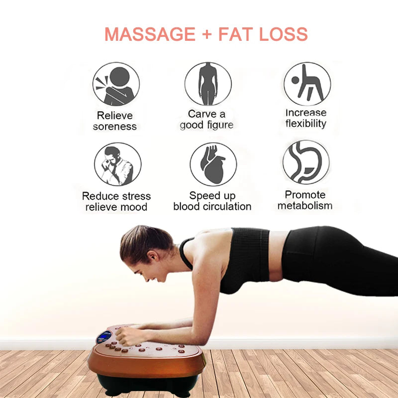 Vibration Plate Exercise Machine Whole Body Workout Vibration Fitness Platform Home Training Equipment for Weight Loss Toning