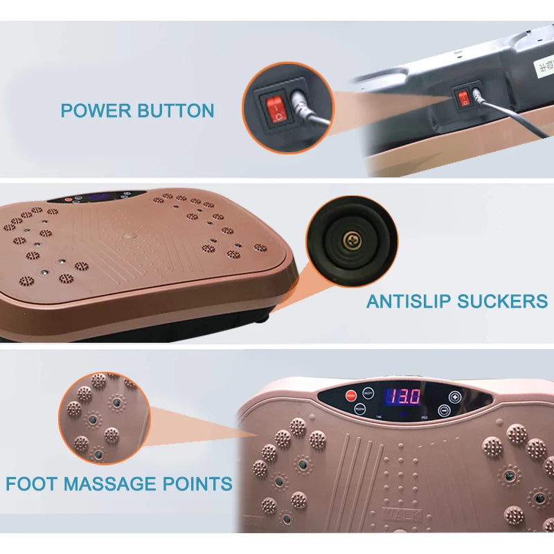 Vibration Plate Exercise Machine Whole Body Workout Vibration Fitness Platform Home Training Equipment for Weight Loss Toning