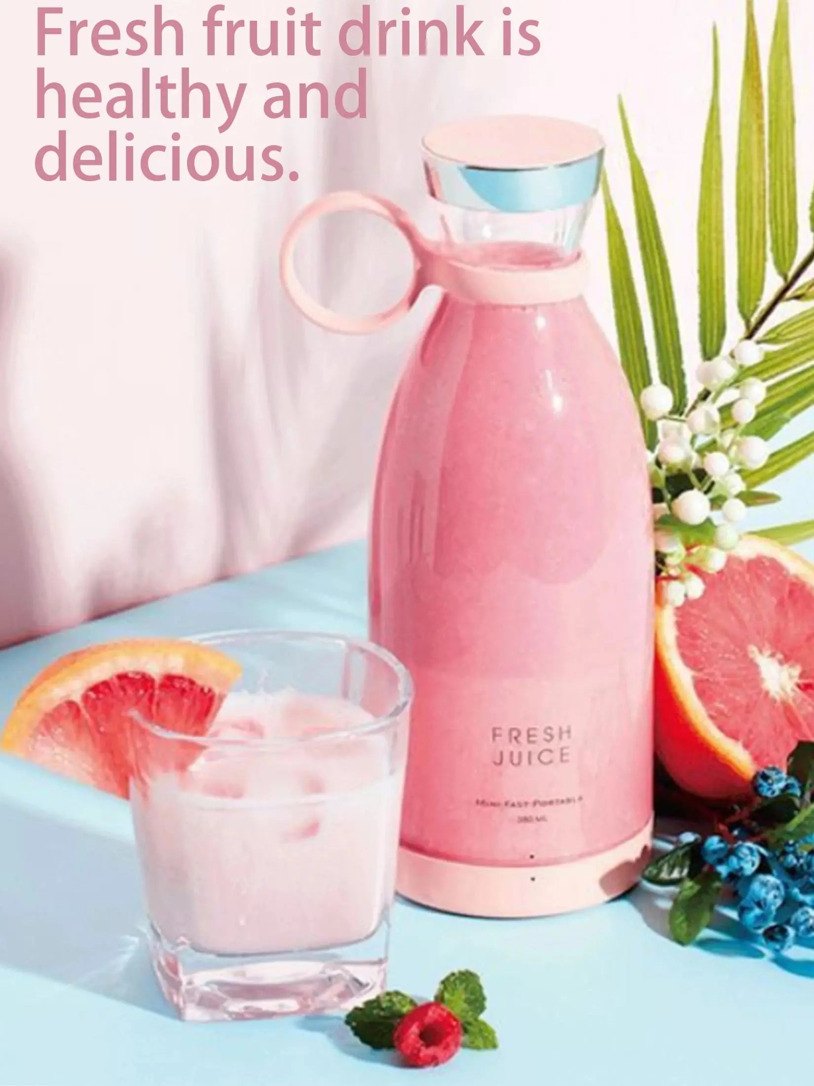 Portable electric juicer, wireless portable electric juicer, multifunctional fruit and vegetable juicer, home USB charging