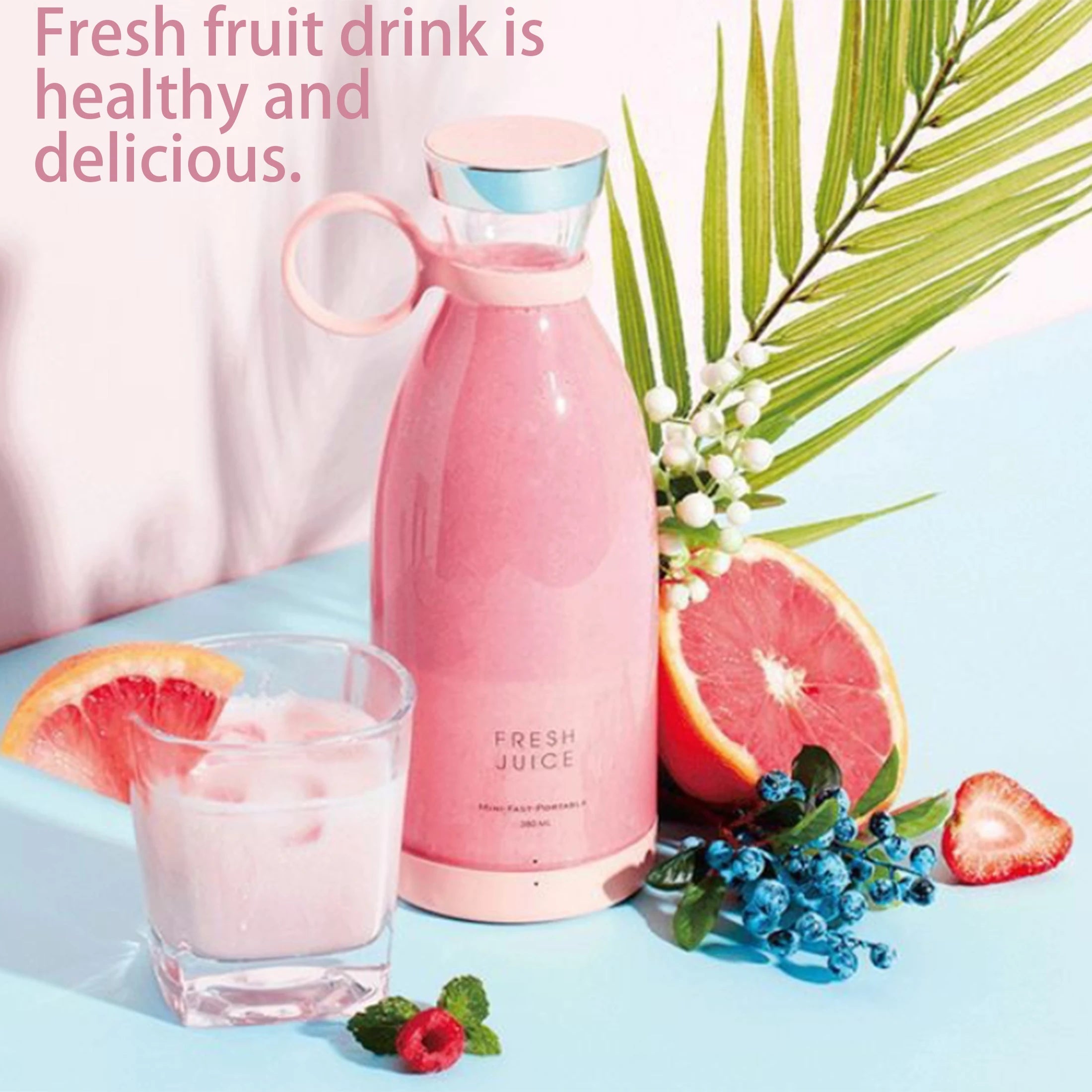 Portable electric juicer, wireless portable electric juicer, multifunctional fruit and vegetable juicer, home USB charging